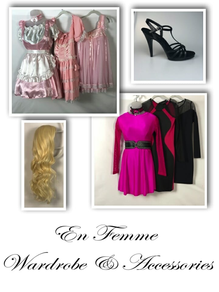 NYC Dominatrix Lady Victoria's crossdressing wardrobe and accessories. FemDom mistress for sissy training and crossdressing.