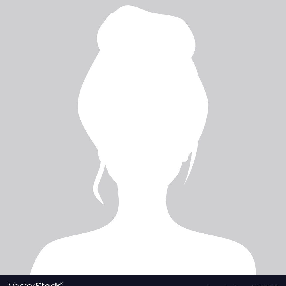 Person white photo placeholder woman silhouette on gray background